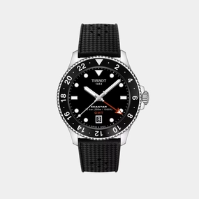 Seastar Men Quartz Black Dial Analog Rubber Watch T1208521705100 budget    watches    watches classic