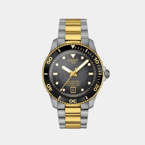 Seastar Unisex Yellow Gold Analog Stainless Steel Watch T1208072205100 budget    watches    watches classic