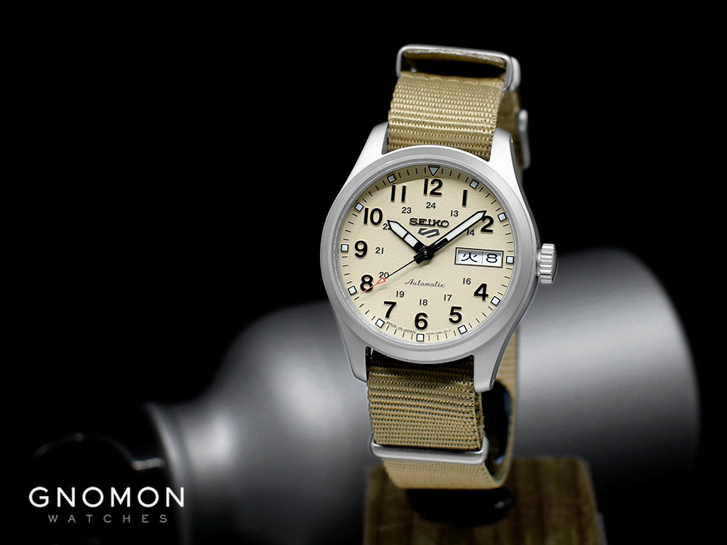 Seiko 5 Sports ??Field Sports Style?? Automatic 36 Desert Tan Ref. SBSA199