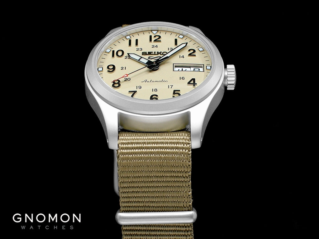 Seiko 5 Sports ??Field Sports Style?? Automatic 36 Desert Tan Ref. SBSA199