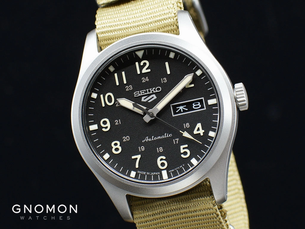 Seiko 5 Sports ??Military Style?? Black - Nylon Ref. SBSA117