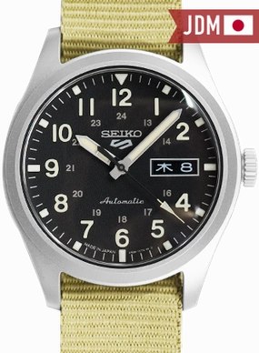 Seiko 5 Sports ??Military Style?? Black - Nylon Ref. SBSA117 