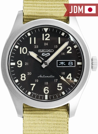 Seiko 5 Sports ??Military Style?? Black - Nylon Ref. SBSA117 