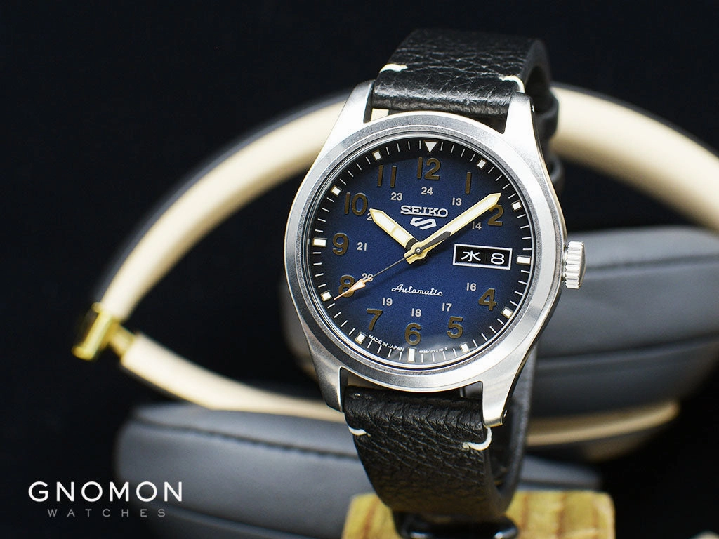 Seiko 5 Sports ??Military Style?? Blue - Leather Ref. SBSA119