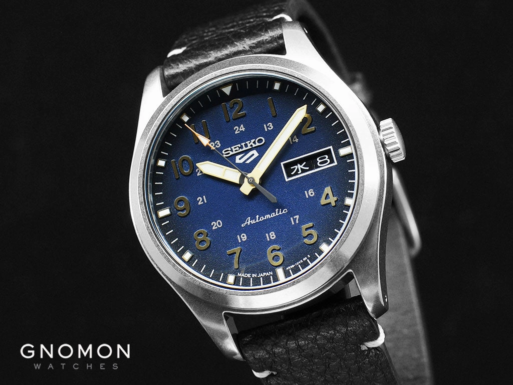 Seiko 5 Sports ??Military Style?? Blue - Leather Ref. SBSA119