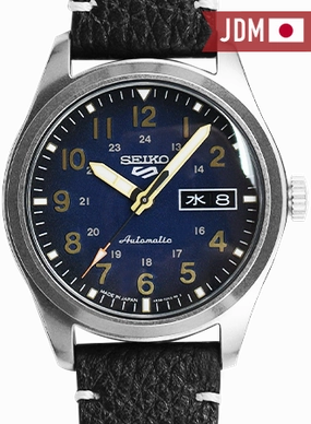 Seiko 5 Sports ??Military Style?? Blue - Leather Ref. SBSA119 