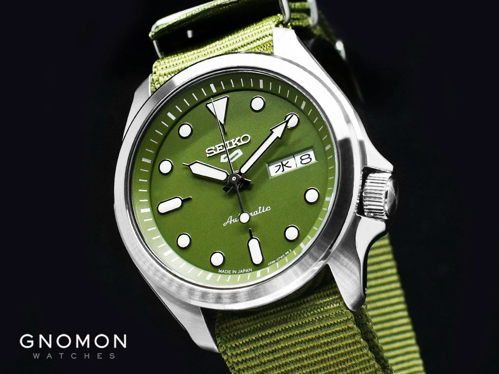 Seiko 5 Sports ??Sports Style?? Military Green 40 Ref. SBSA055