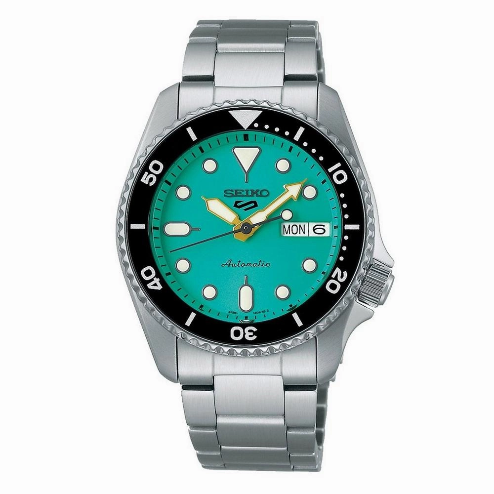 Seiko 5 Sports SKX Midi Teal Stainless Steel Mens Watch SRPK33K1 cheap digital watch best digital watch for men