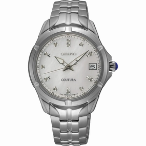Seiko Coutura Analogue Mother of Pearl Dial Stainless Steel Watch SUR593P 