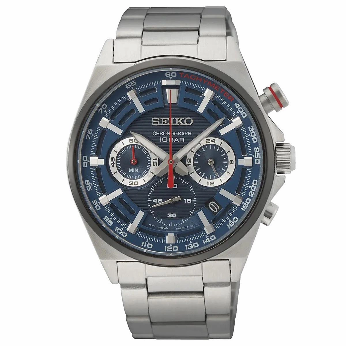 Seiko Men's Quartz Watch - Chronograph Blue Dial Stainless Steel Bracelet | SSB407P1 Luxury Quartz Watch Quartz Watch Sale