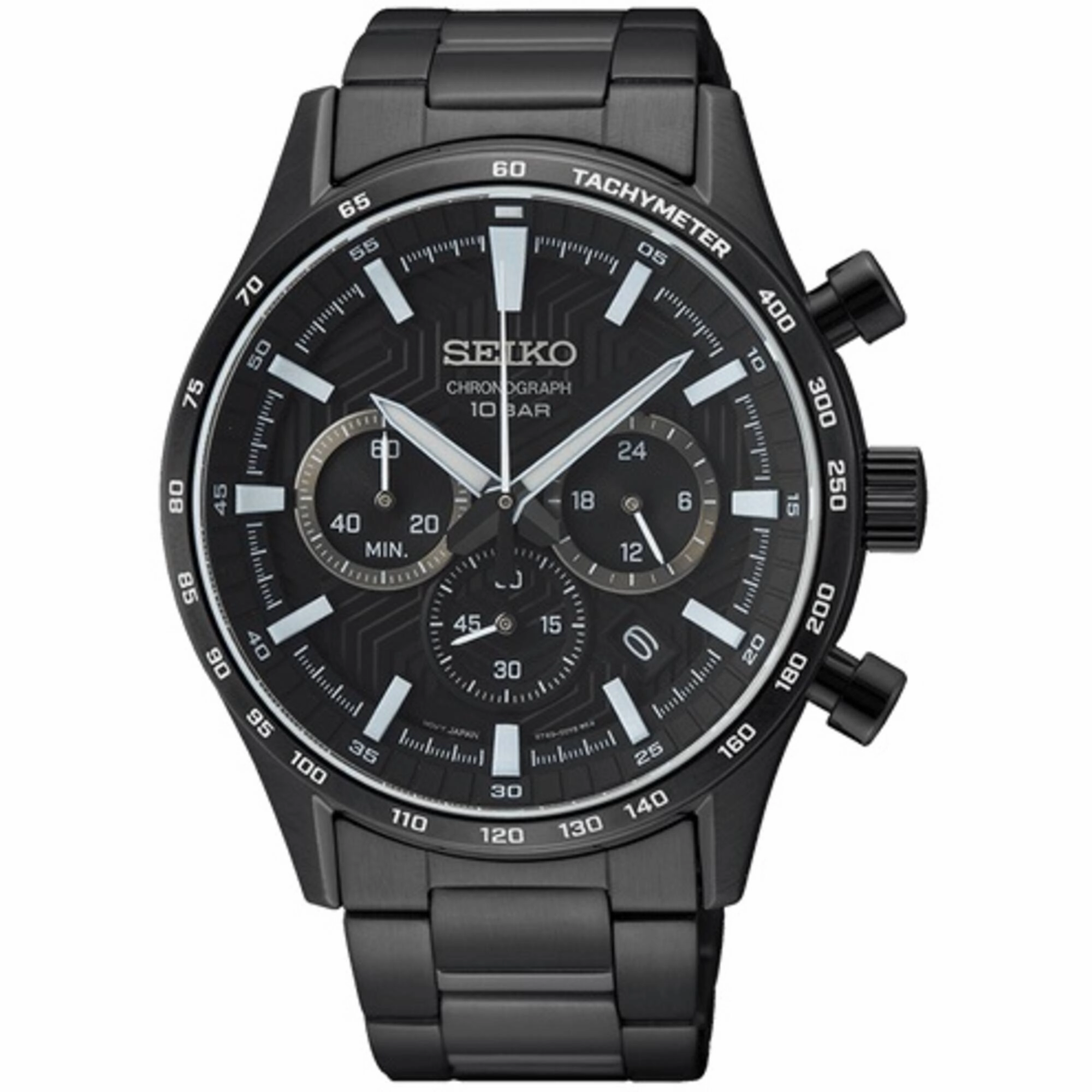 Seiko Men's Watch - Dress Chronograph Quartz Black Dial Bracelet | SSB415P1 men's watches best men's watches under $500 affordable men's watches men watches classic