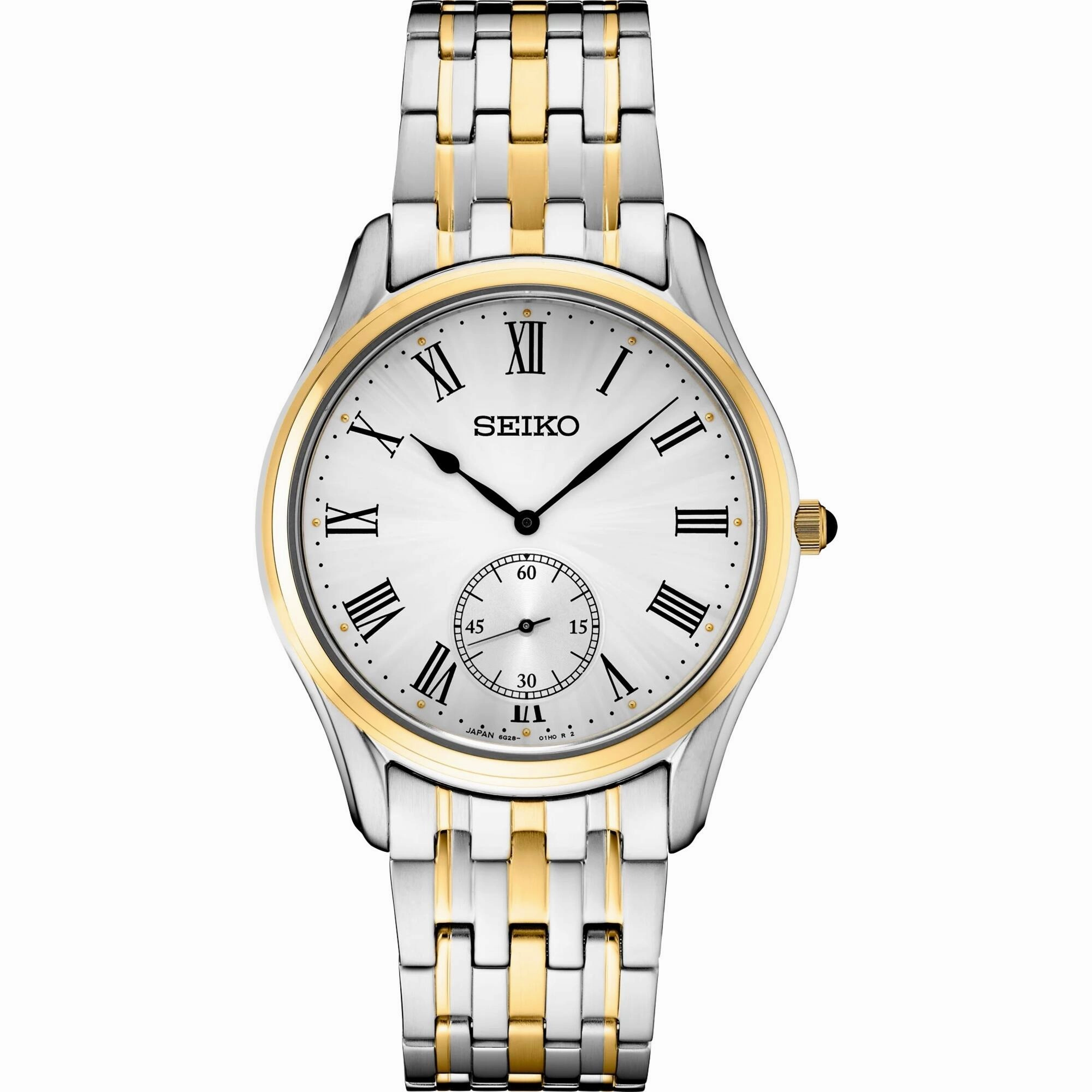 Seiko Men's Watch - Essentials Quartz Silver Tone Dial Two Tone Bracelet | SRK048 men's watches best men's watches under $500 affordable men's watches men watches classic