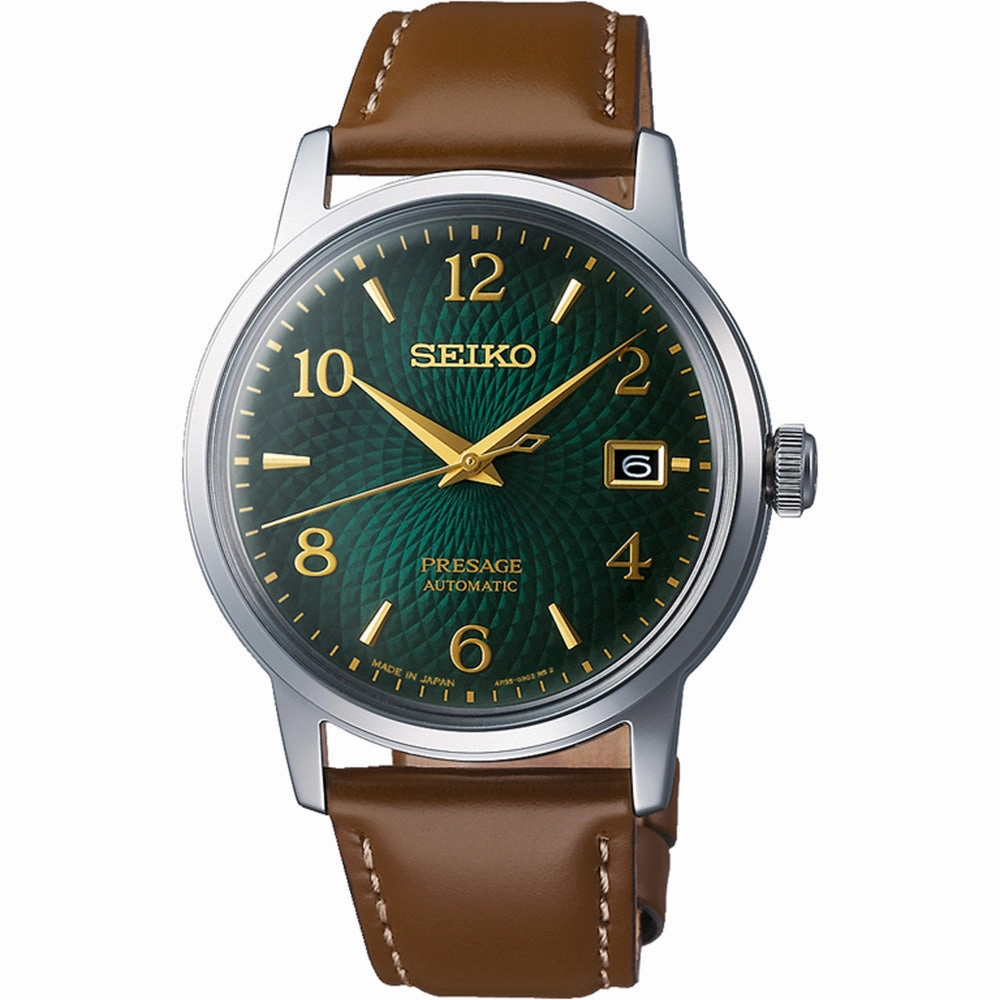 Seiko Presage Cocktail Mojito SRPE45J Affordable Leather Watch Leather Watch Discount