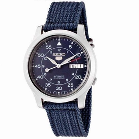 SEIKO SNK807K2 Automatic  Blue Nylon Strap Watch for Men Affordable casual watches Sporty casual watches Affordable luxury casual watches