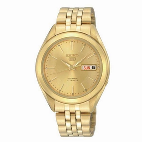 SEIKO SNKL28K1 Automatic Gold Plated Stainless Steel Watch for Men- Affordable casual watches Sporty casual watches Affordable luxury casual watches