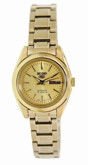 SEIKO SYMK20K1 Automatic Gold Stainless Steel Watch for Women Affordable casual watches Sporty casual watches Affordable luxury casual watches