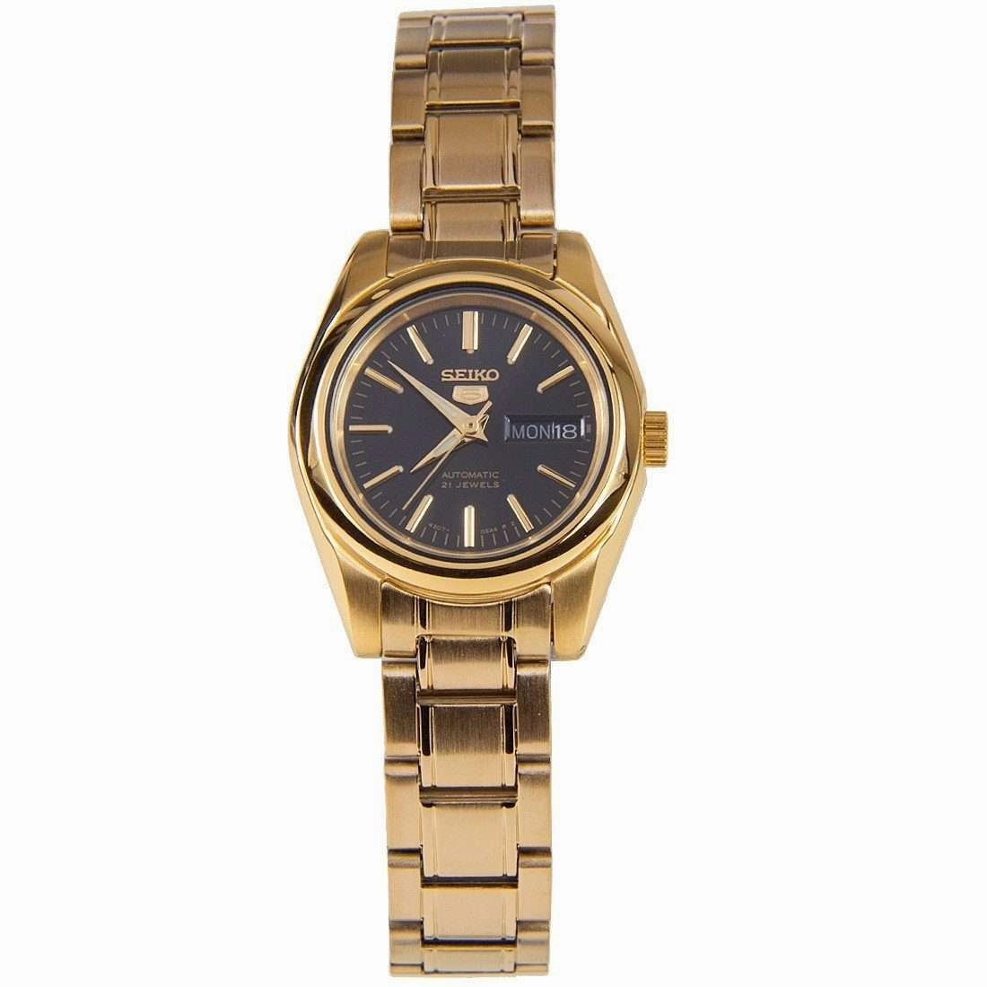 SEIKO SYMK22K1 Automatic Gold Stainless Steel Watch for Women Affordable casual watches Sporty casual watches Affordable luxury casual watches