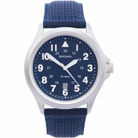 Sekonda Altitude Navy Material Strap Mens Watch 1715 