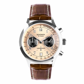 Sekonda Archer Brown Leather Strap Mens Watch 30236 cheap digital watch best digital watch for men