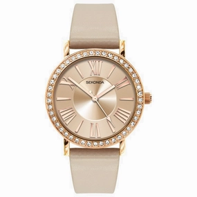 Sekonda Crystal Rose Pink Ladies Watch 2705 