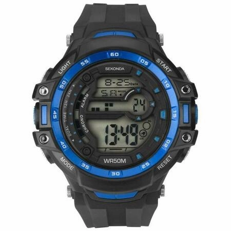Sekonda Digital Sport Black and Blue Case Mens Watch SK1520