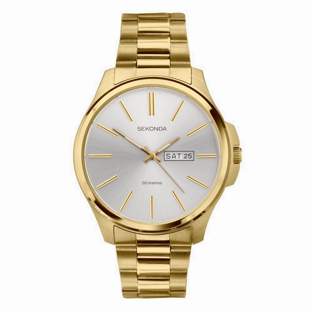 Sekonda Gold Plated Stainless Steel Mens Watch 30154 