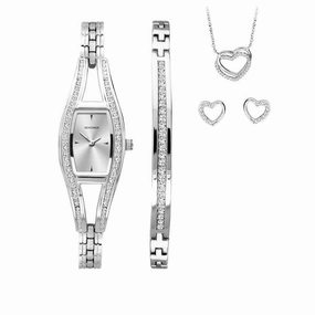 Sekonda Ladies Watch Gift Set Bangle Earrings and Pendant 2981G 