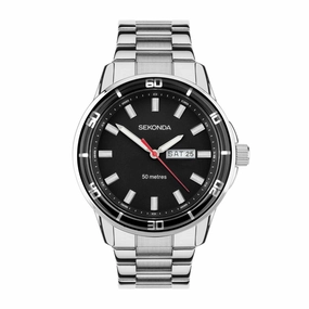 Sekonda Midnight Sports Day Date Mens Watch Blue Dial 30204 