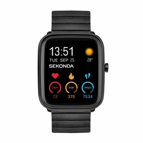 Sekonda Motion Plus Smart Watch Black Alloy Case & Stainless Steel Bracelet 30223 cheap digital watch best digital watch for men