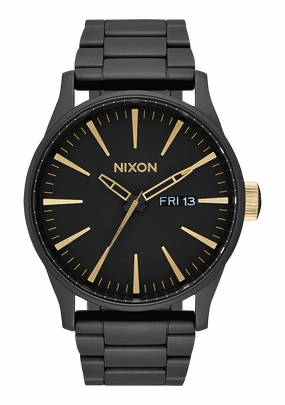 Sentry Stainless Steel - Matte Black / Gold stainless-steel watches stainless steel watch bands stainless steel watches cheap