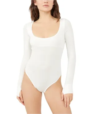 Settle In Scoop Neck Bodysuit In Ivory