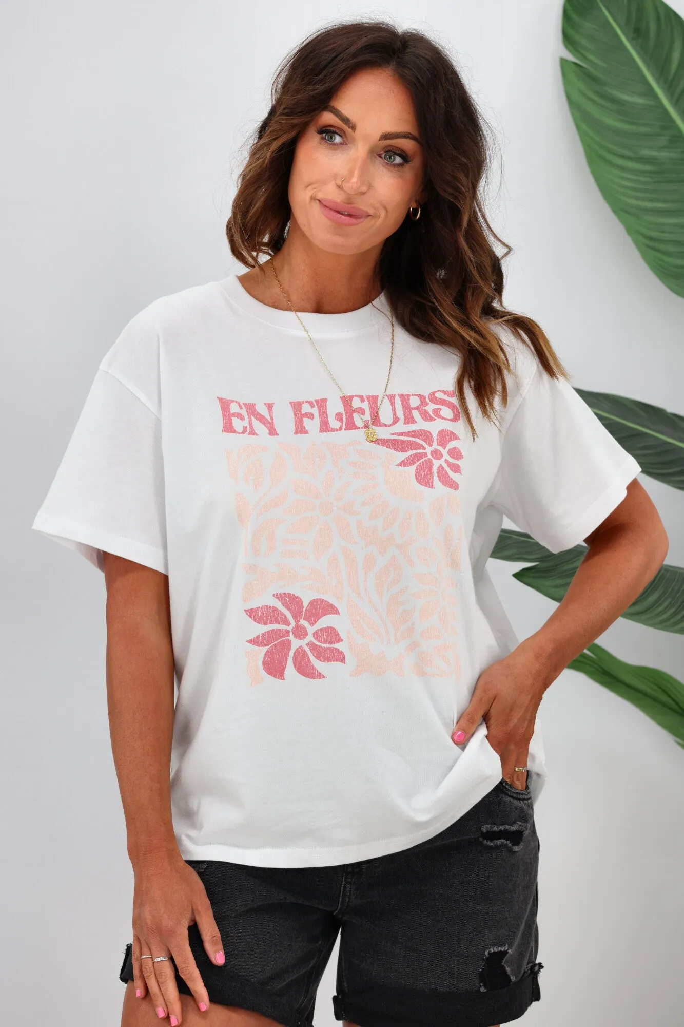 Shine On Label En Fleurs Tee White