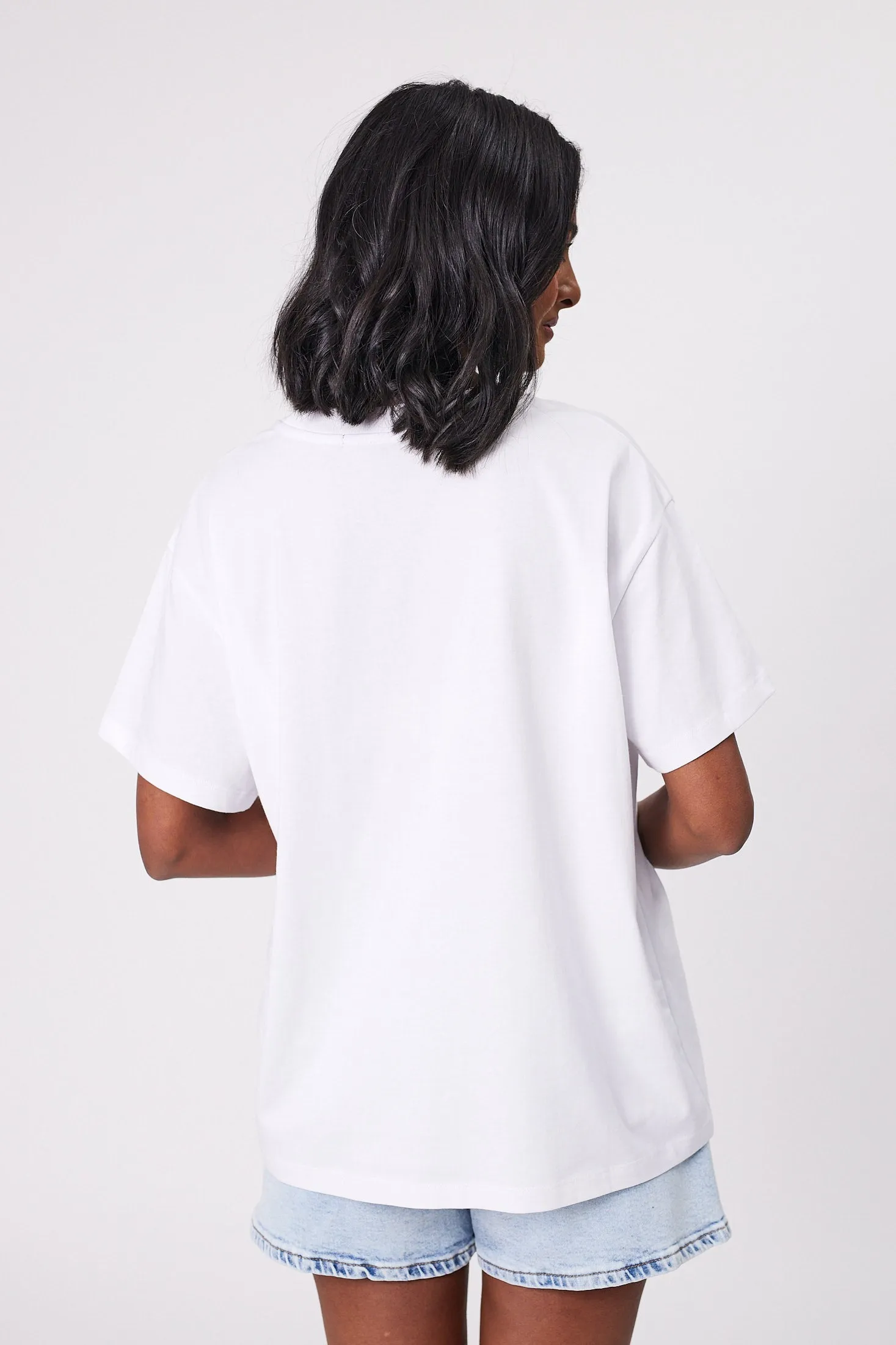 Shine On Label Floral Fantasy Tee White