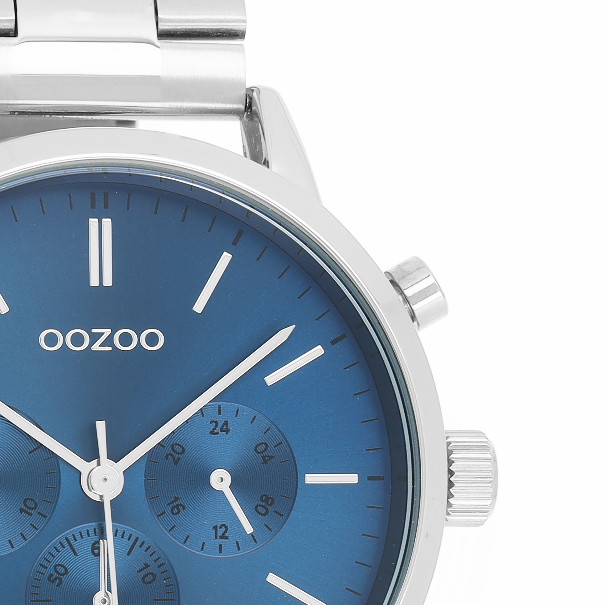 Silver coloured OOZOO watch with stainless steel bracelet - C11406