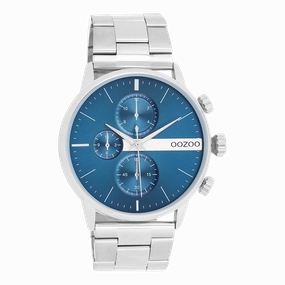 Silver coloured OOZOO watch with stainless steel bracelet - C11410,seiko watches,mens watches,couple watches,watches designer,watches discount,best watches for men