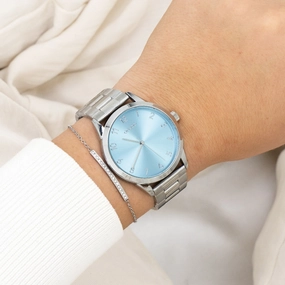 Silver coloured OOZOO watch with stainless steel bracelet - C11423,seiko watches,couple watches,watches designer,watches discount,women watches,best women watches,high end women's watches,high quality women's watches