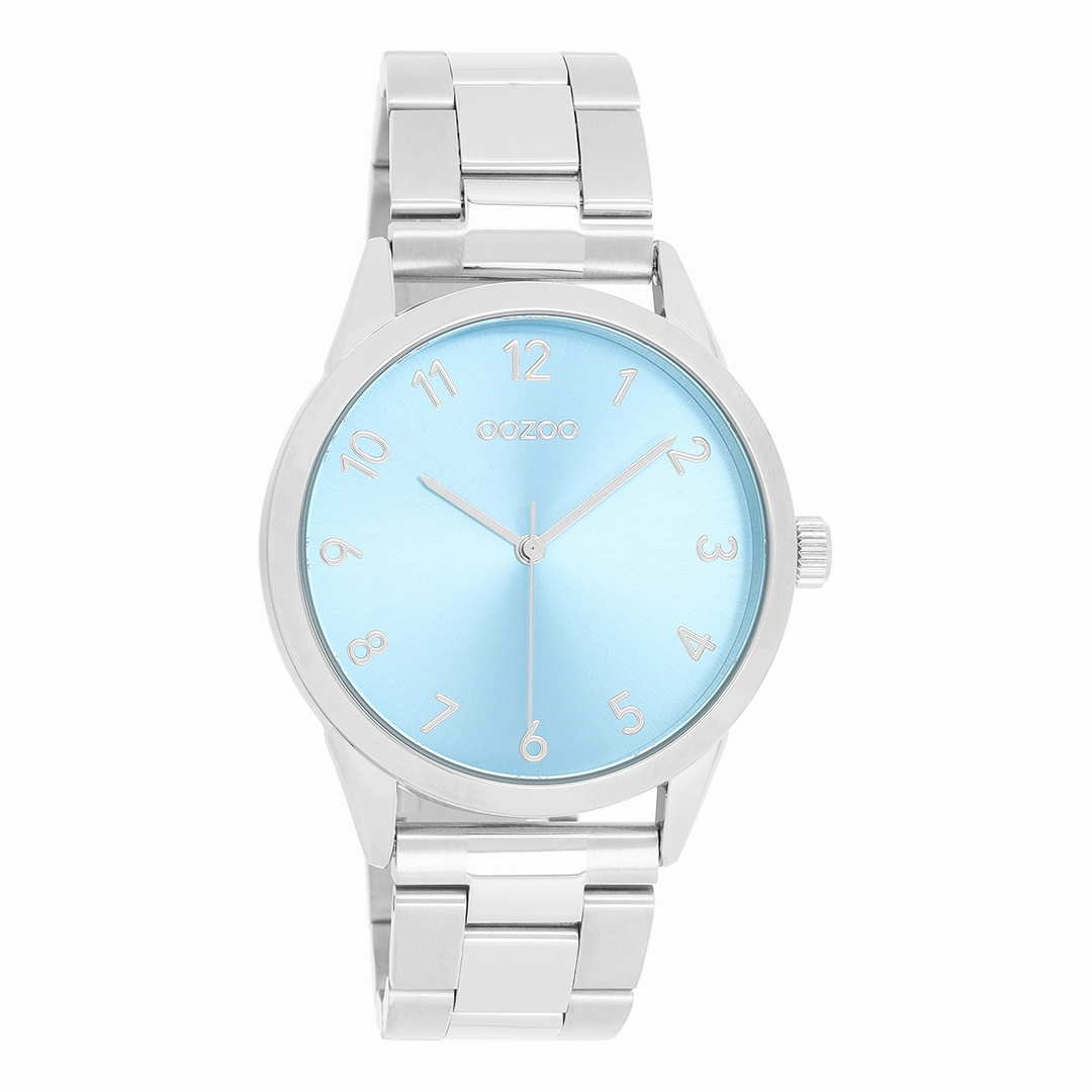 Silver coloured OOZOO watch with stainless steel bracelet - C11423