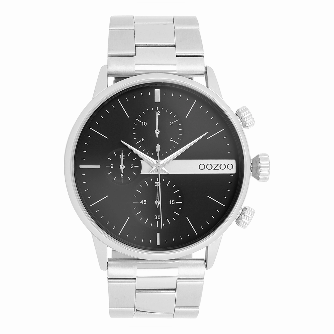 Silver coloured OOZOO watch with stainless steel bracelet - C11511,seiko watches,mens watches,couple watches,watches designer,watches discount,best watches for men