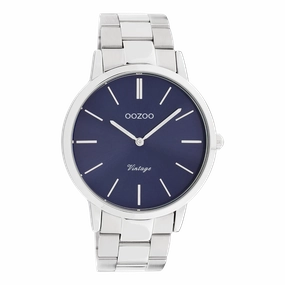 Silver coloured OOZOO watch with stainless steel bracelet - C20020,seiko watches,mens watches,couple watches,watches designer,watches discount,best watches for men