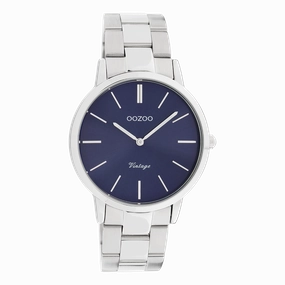 Silver coloured OOZOO watch with stainless steel bracelet - C20029,seiko watches,mens watches,couple watches,watches designer,watches discount,best watches for men