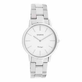 Silver coloured OOZOO watch with stainless steel bracelet - C20038,seiko watches,mens watches,couple watches,watches designer,watches discount,best watches for men