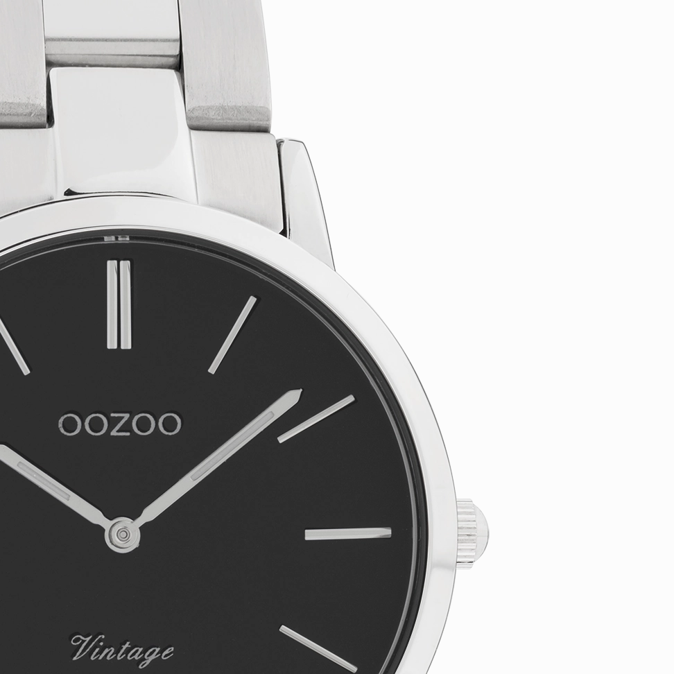 Silver coloured OOZOO watch with stainless steel bracelet - C20043