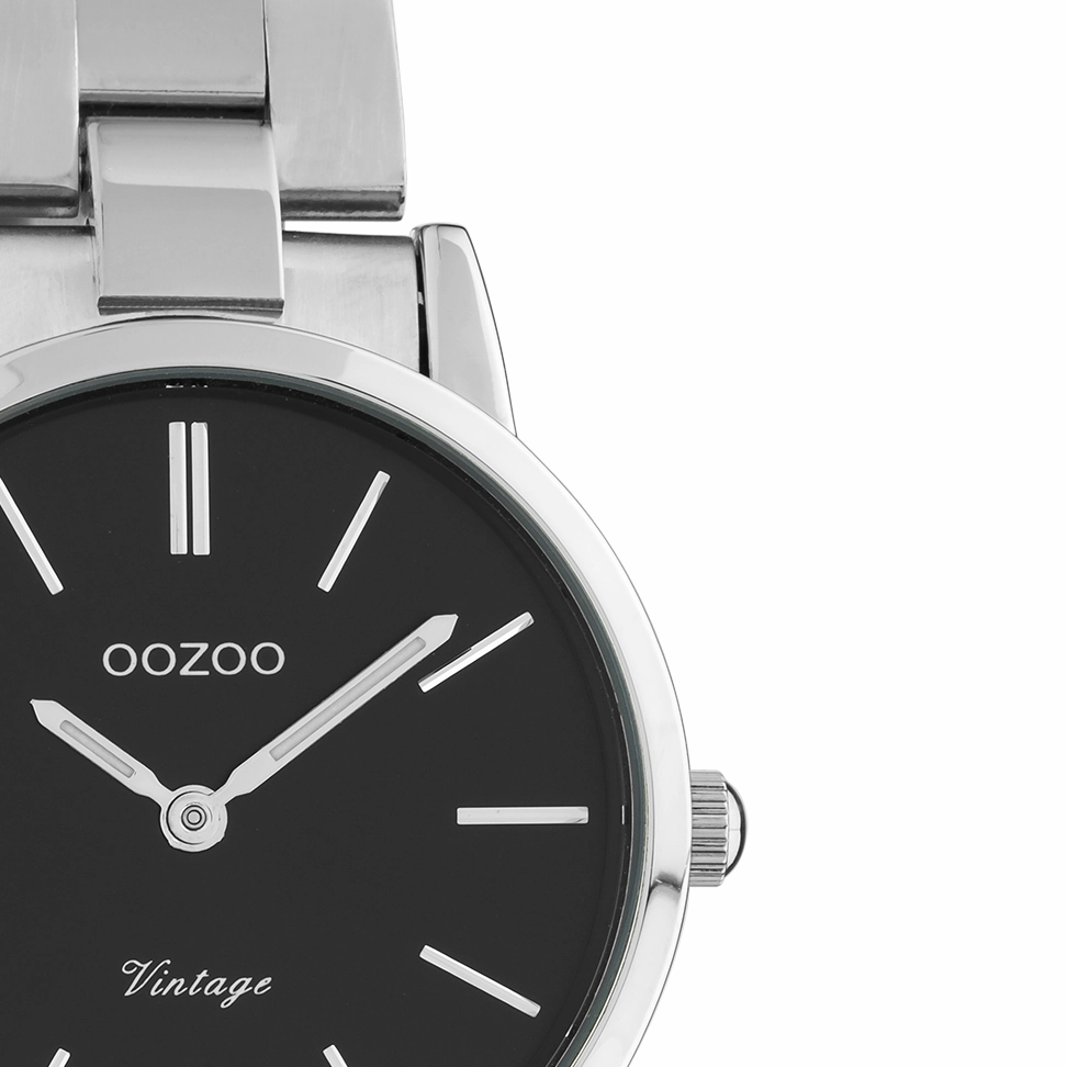 Silver coloured OOZOO watch with stainless steel bracelet - C20111