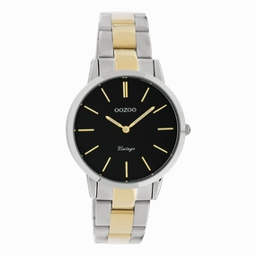 Silver/gold coloured OOZOO watch with stainless steel bracelet - C20107,seiko watches,mens watches,couple watches,watches designer,watches discount,best watches for men