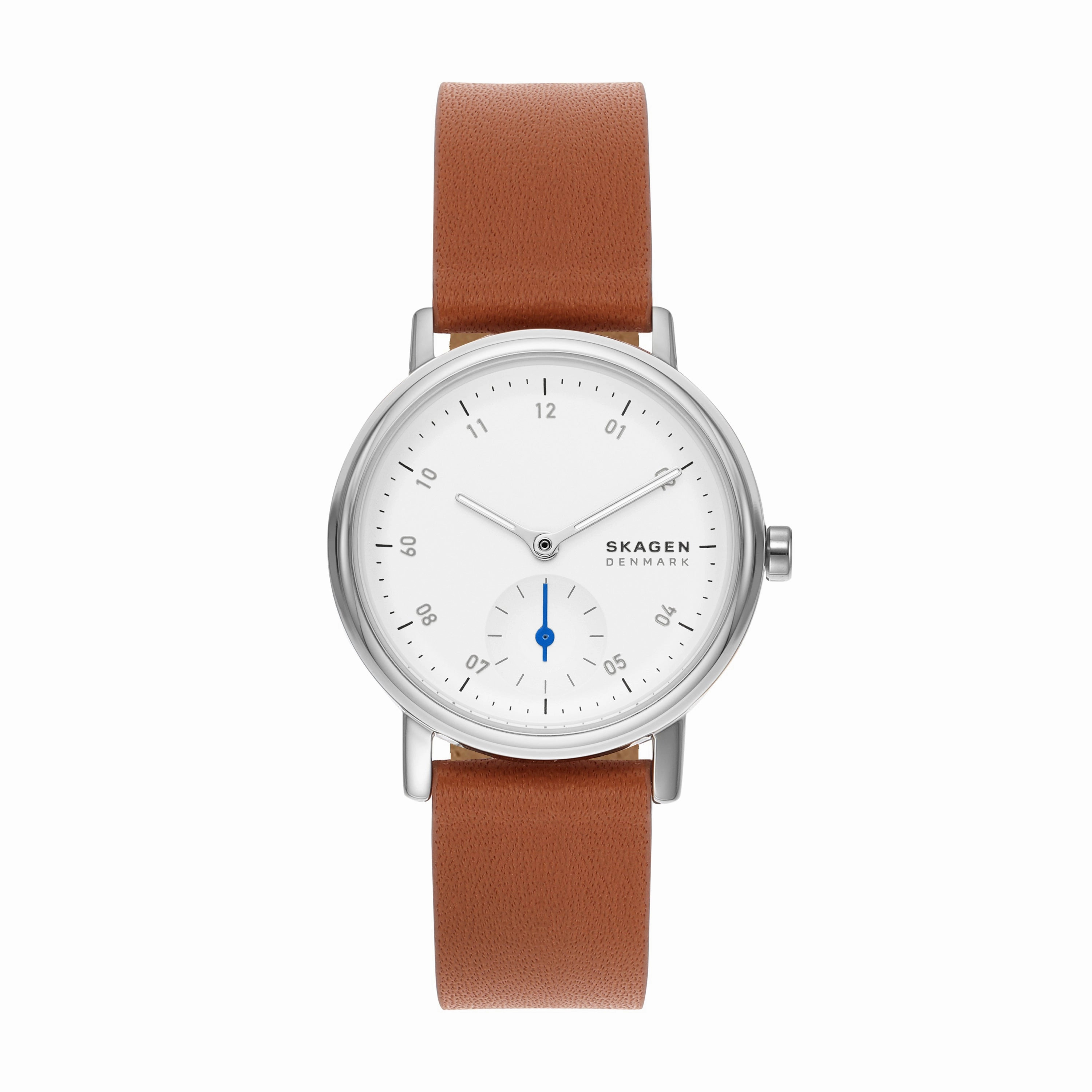 Skagen Kuppel Lille Elegant Watch with Minimalist Sub-Second Dial & Luxurious Brown Leather Strap - SKW3103,quartz watch, quartz watches for men, quartz watches for women, best quartz watch, minimalist quartz watch, luxury quartz watch, waterproof quar