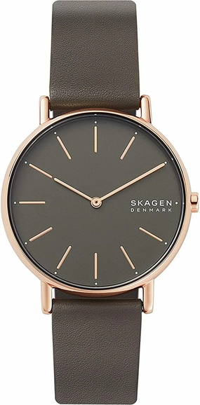 Skagen Women's Grey Dial Watch with Leather Strap SKU SKW2794 