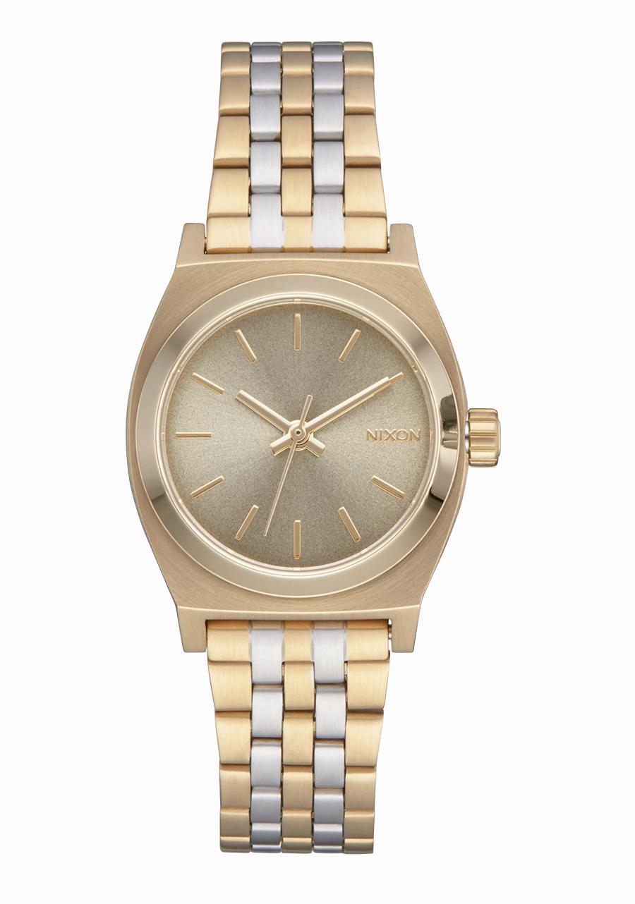 Small Time Teller - Lt Gold/Silver/Vintage White stainless-steel watches stainless steel watch bands stainless steel watches cheap