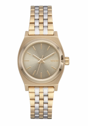 Small Time Teller - Lt Gold/Silver/Vintage White stainless-steel watches stainless steel watch bands stainless steel watches cheap