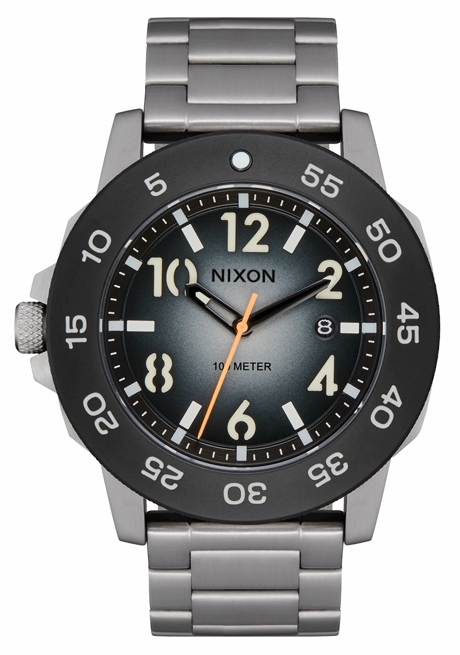 Smyth 44 - Silver / Tunnel Black Ombre stainless-steel watches stainless steel watch bands stainless steel watches cheap
