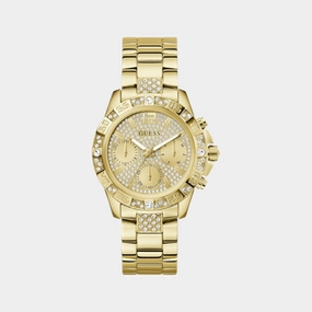 Sport Women Quartz Champagne Dial Chronograph Stainless Steel Watch GW0771L2 women watches best women watches affordable women's watches branded women watches